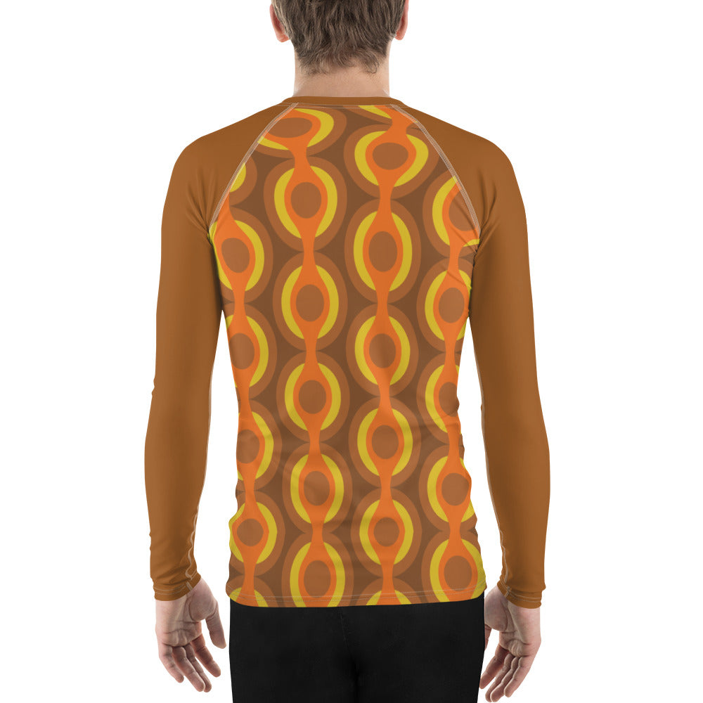 Retro 70's Men's Rash Guard Cheesecake Variation #2