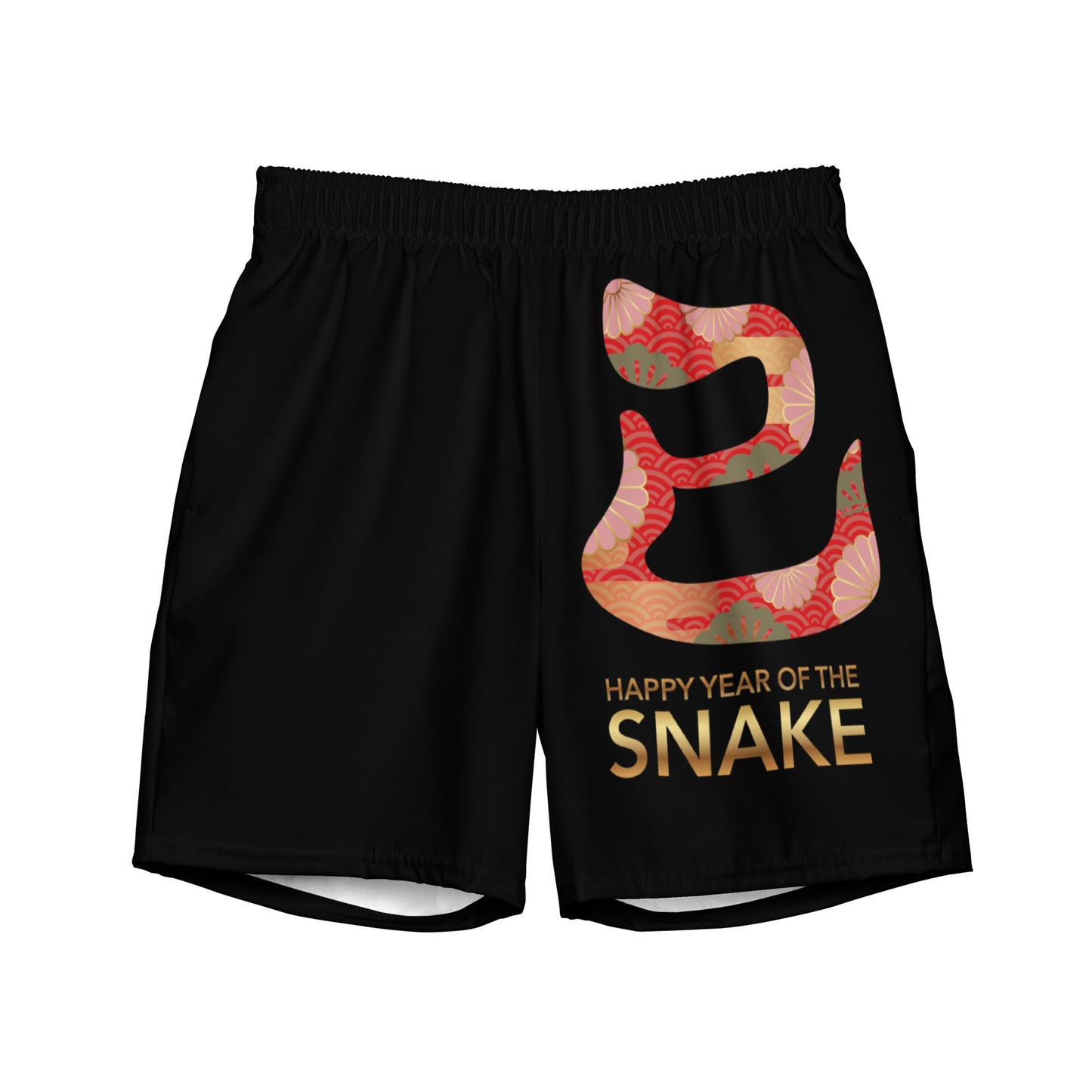 Year of the Snake Swim Trunks - Black