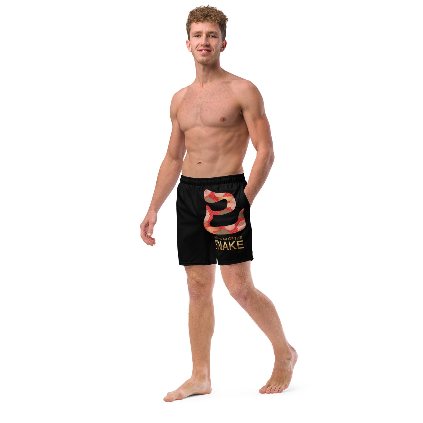 Year of the Snake Swim Trunks - Black