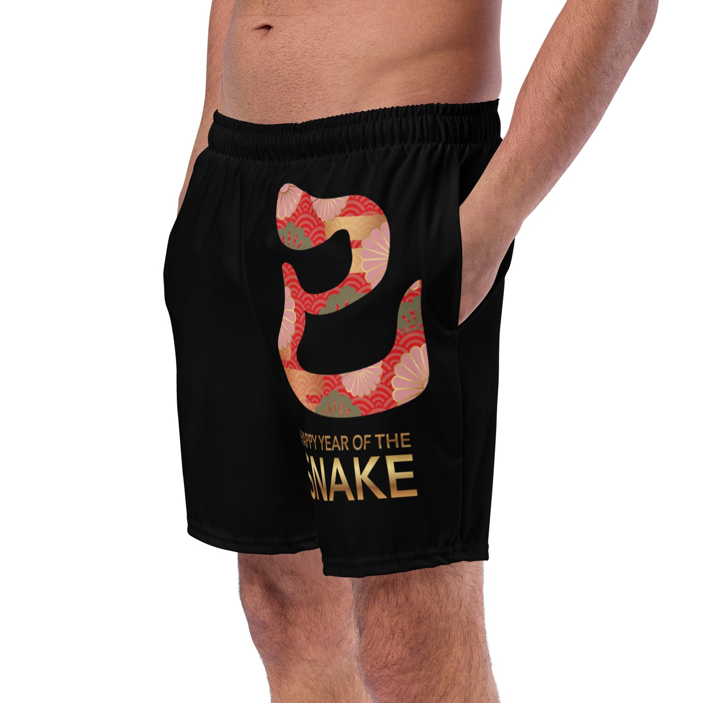 Year of the Snake Swim Trunks - Black