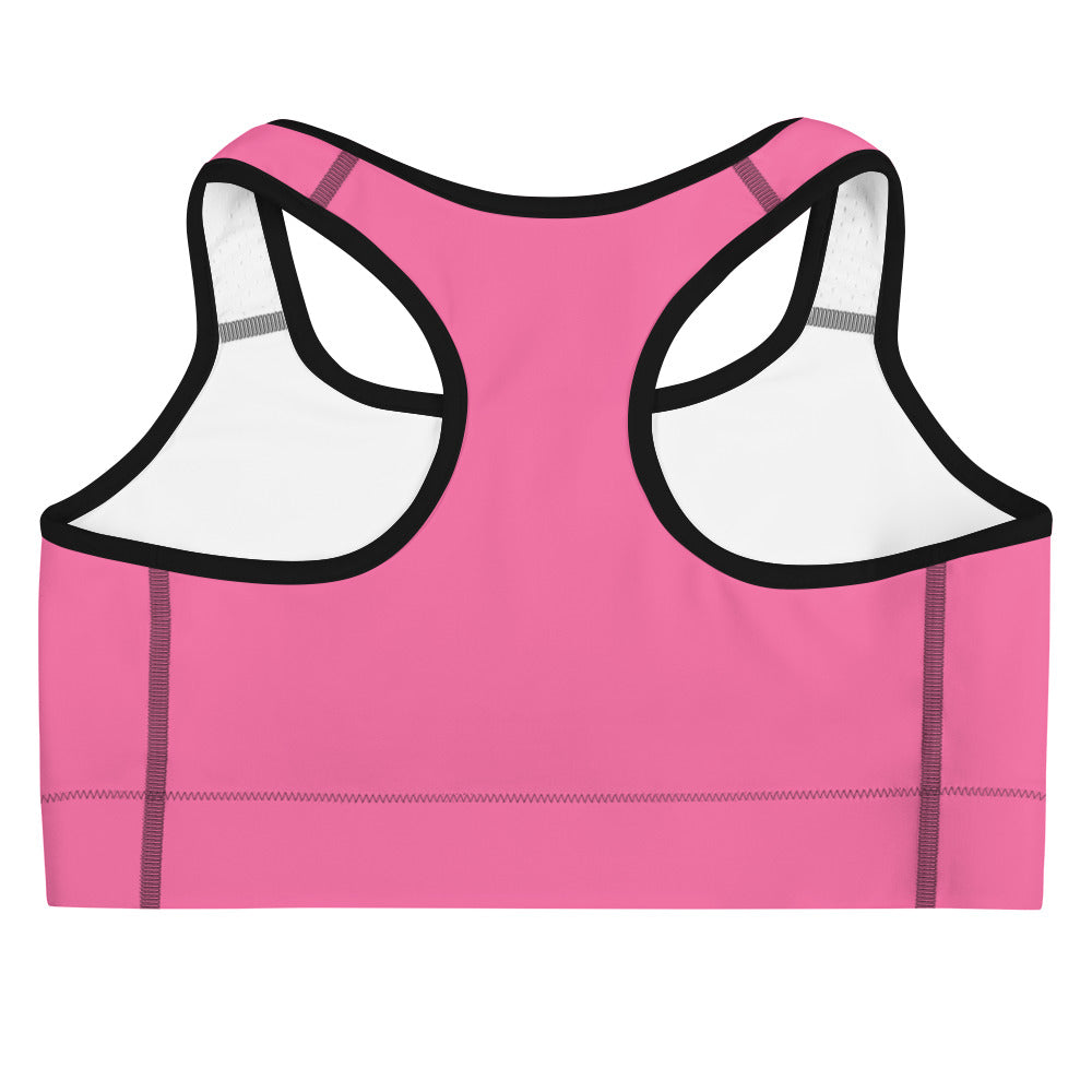 POW Sports bra (Bubblegum) with Green