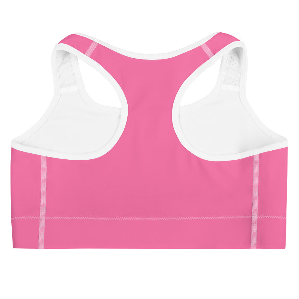 POW Sports bra (Bubblegum) with Green